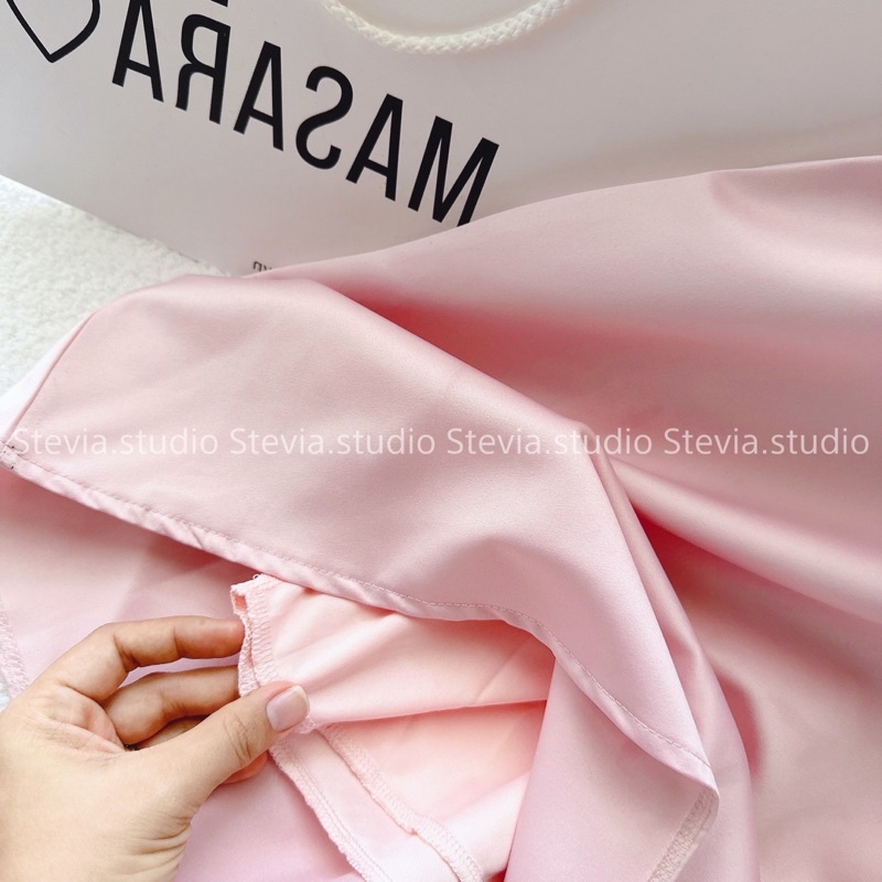 Ảnh thật by Stevia.studio - Váy babydoll hồng - Freesize