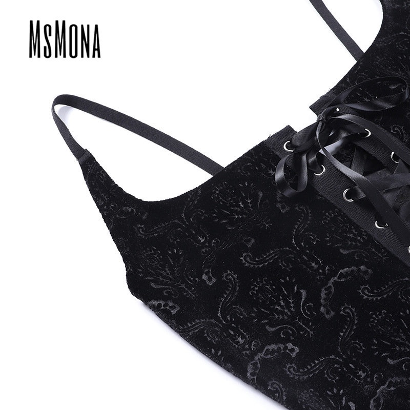 MsMona Áo Tank Top Màu Trơn Thời Trang 2023 Quyến Rũ Cho Nữ