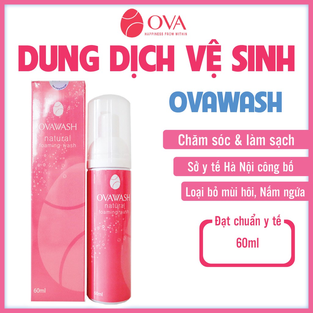 Set quà Cốc nguyệt san Ovacup, Dung dịch vệ sinh cốc Ovacare và Dung dịch vệ sinh phụ nữ Ovawash