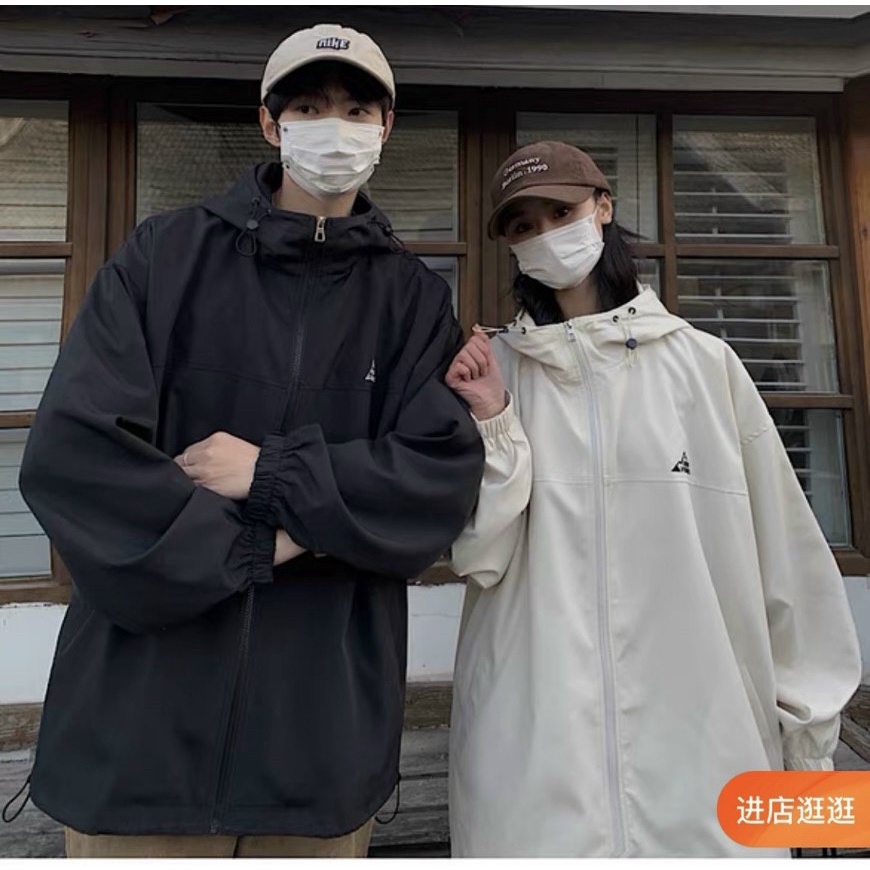 Áo Khoác Dù Nam Nữ Logo In Chữ Form Big Size Rộng Thoải Mải UTS