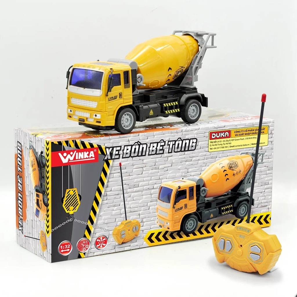 Đồ Chơi DUKA: Xe Bồn Bê Tông - Điều Khiển Từ Xa DK81092