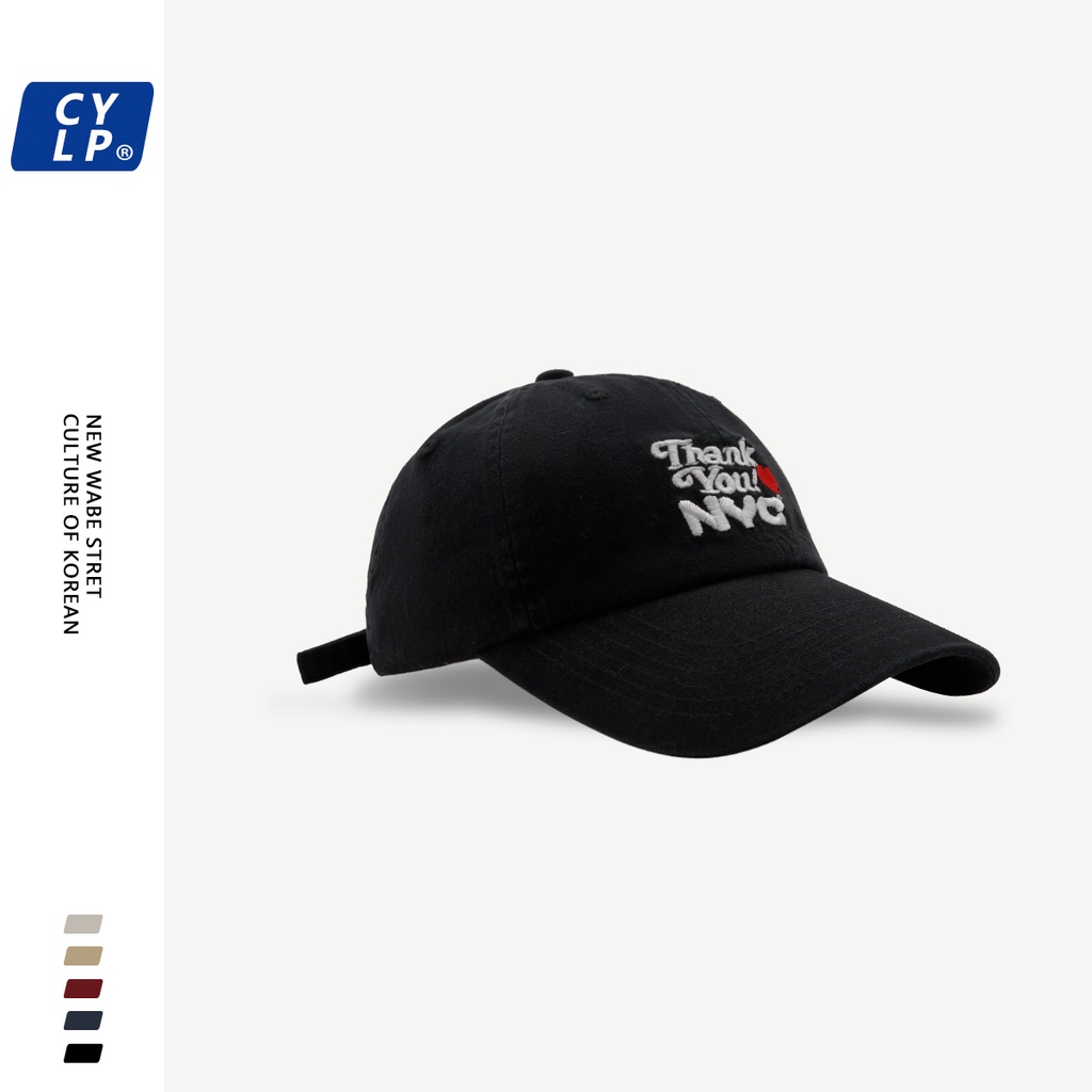 Mũ Lưỡi Trai Mềm Thêu Chữ Phong Cách Hàn Quốc Thời Trang Xuân Hè Cho Cặp Đôi