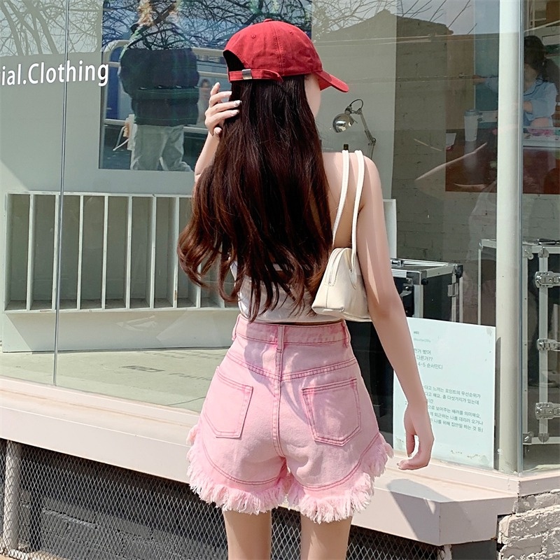 SUXI Quần Short Denim Dáng Chữ A Thiết Kế Đơn Giản Thời Trang Mùa Hè Cho Nữ