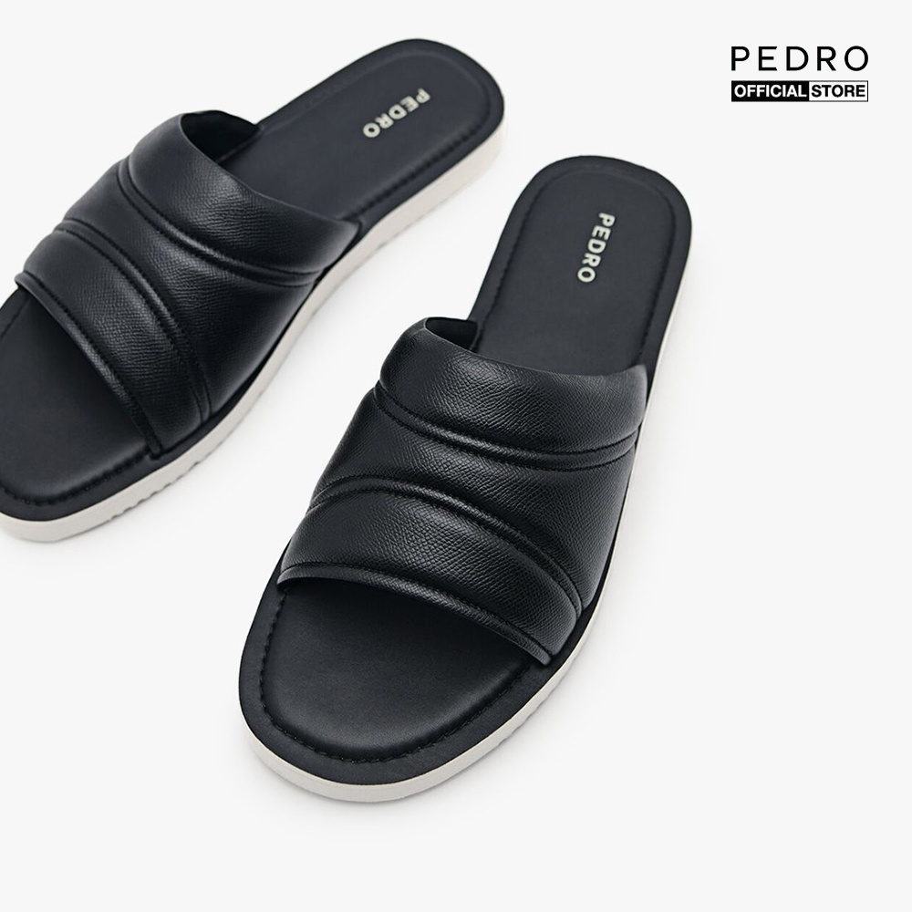 PEDRO - Dép nam quai ngang Ribbed Plush Synthetic Leather PM1-85110412-01
