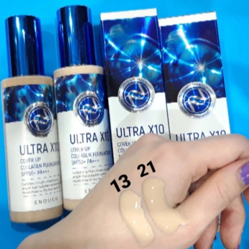 KEM NỀN ENOUGH ULTRA X10 COVER UP COLLAGEN FOUNDATION SPF50 + PA +++