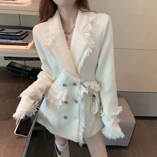 ORDER - Blazer dạ tweed trắng kem sang chảnh - Quảng Châu