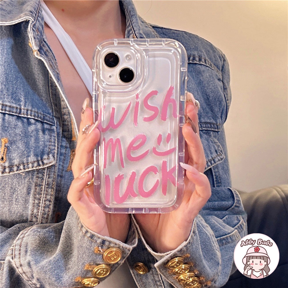 Ốp Điện Thoại TPU Mềm Chống Mồ Hôi In Chữ Get Lucky Cho IPhone 14 Pro Max 13 12 11 Pro Max