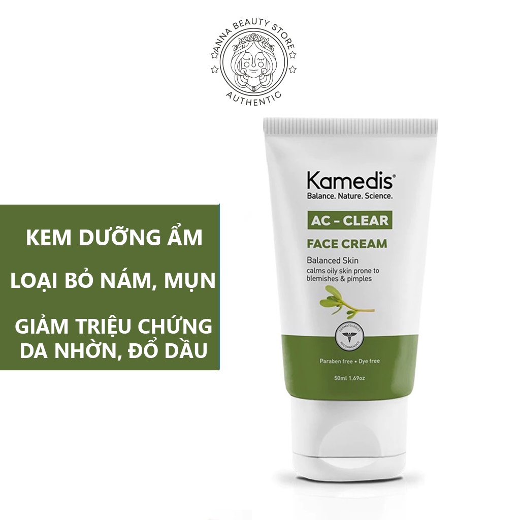 Kem Kamedis AC-Clear Face 50ml - Làm Dịu Da Dầu, Mụn, Viêm