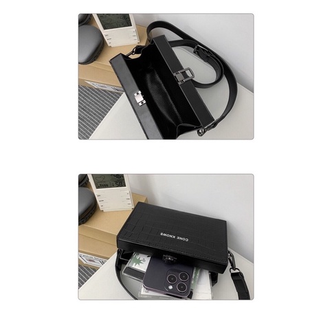 Túi đeo chéo Túi đeo vai Unisex da pu cao cấp dập vân cá sấu