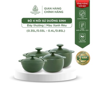 Bộ 4 NồI Sứ Dưỡng Sinh Minh Long (0.35L, 0.4L, 0.55L, 0.85L)