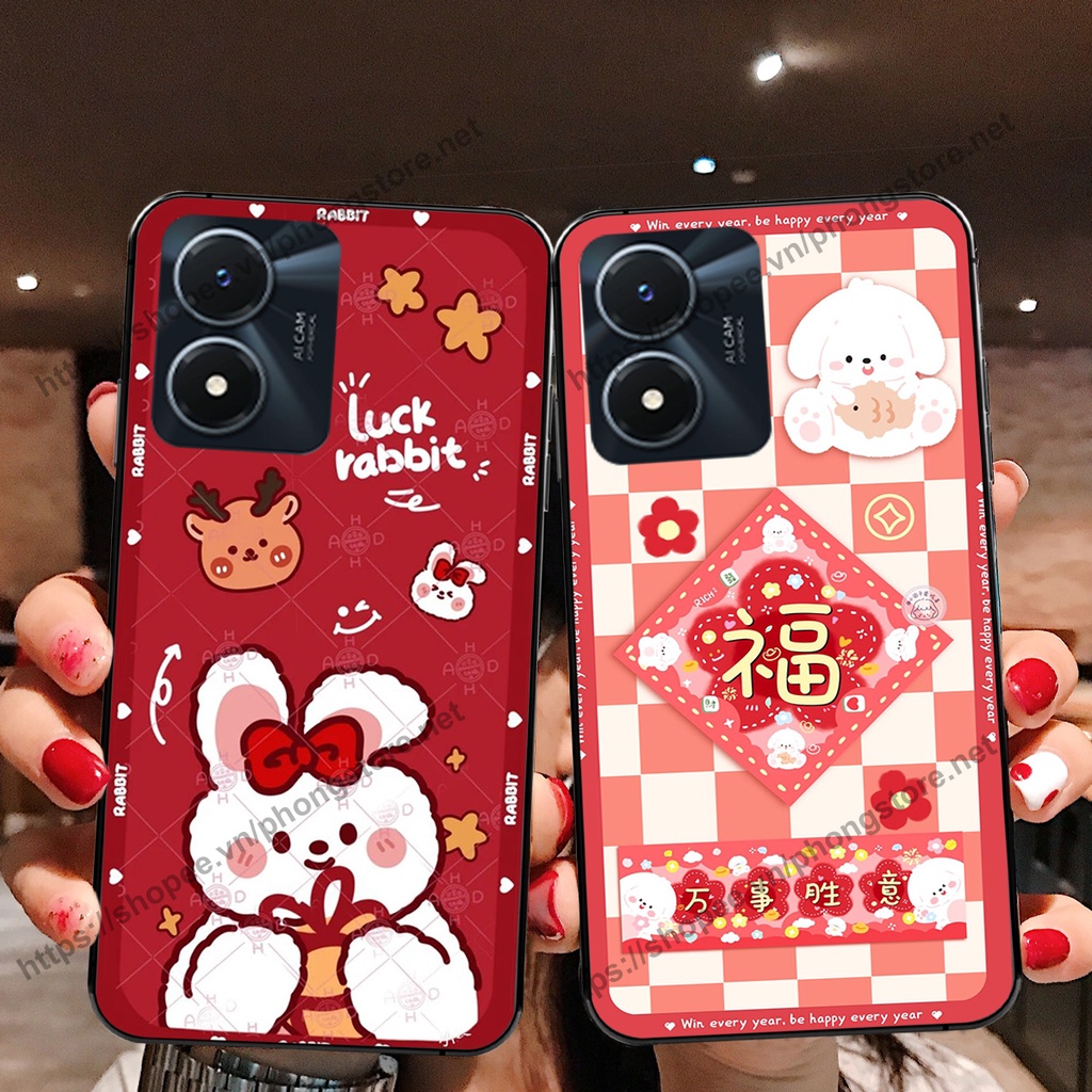 Ốp lưng Vivo Y01 - Vivo Y02S caro mặt cười cute, giá rẻ cực đẹp nhiều mẫu ốp gấu