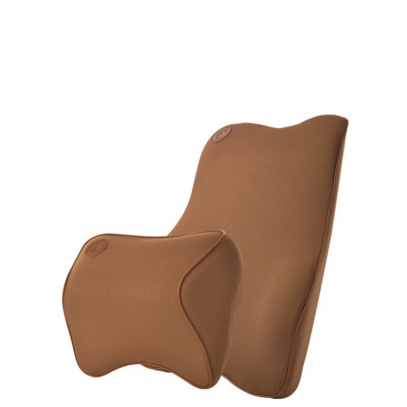 HÀNG XỊN Lucky Bobi - Bộ gối tựa đầu và tựa lưng cao su non cao cấp siêu đàn hồi trên ô tô, chống đau mỏi lưng gáy.