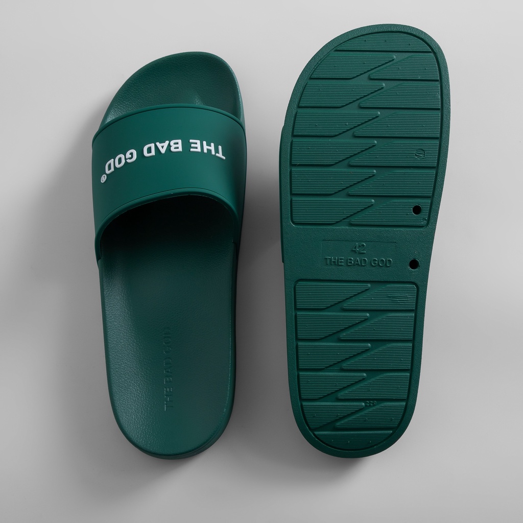 Dép quai ngang slipper The Bad God Basic xanh cổ vịt fullbox X01 Green