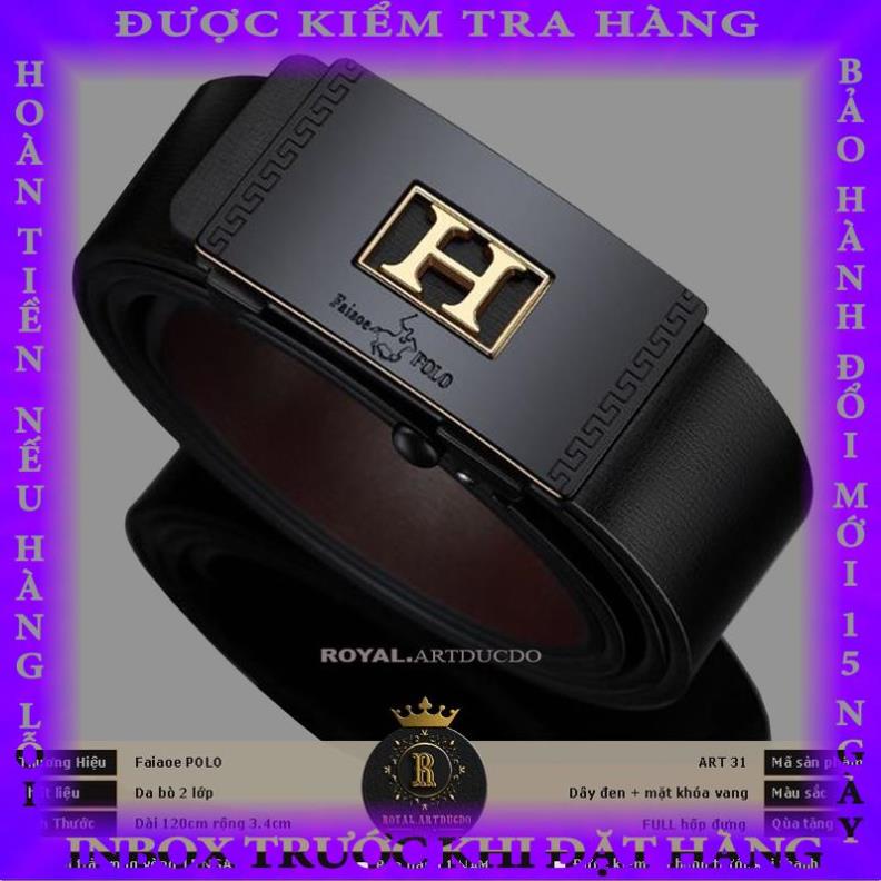Thắt lưng nam cao cấp FaiaoePOLO , dây nịt nam da bò ROYAL.ARTDUCDO - ART31 hanthanh