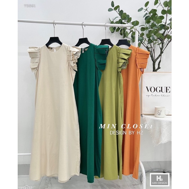 Đầm Suông Đũi Tay Xếp Ly Cánh Tiên BiggSize 60kg Kèm Video, Ảnh thật