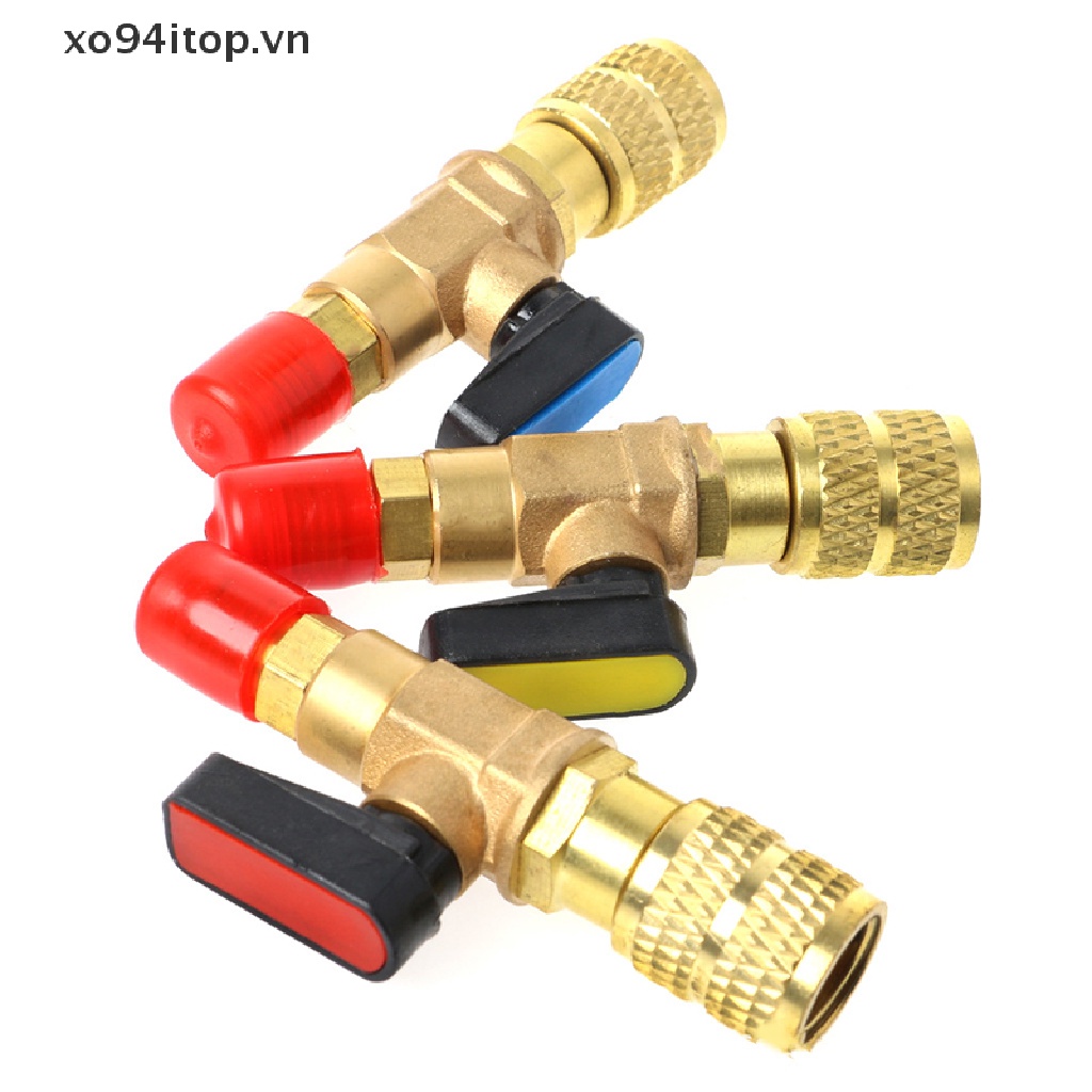 1 Chiếc Van Điện Áp SAE AC Từ 1 / 4 "Male Sang 1 / 4" Female Cho Tủ Lạnh R22