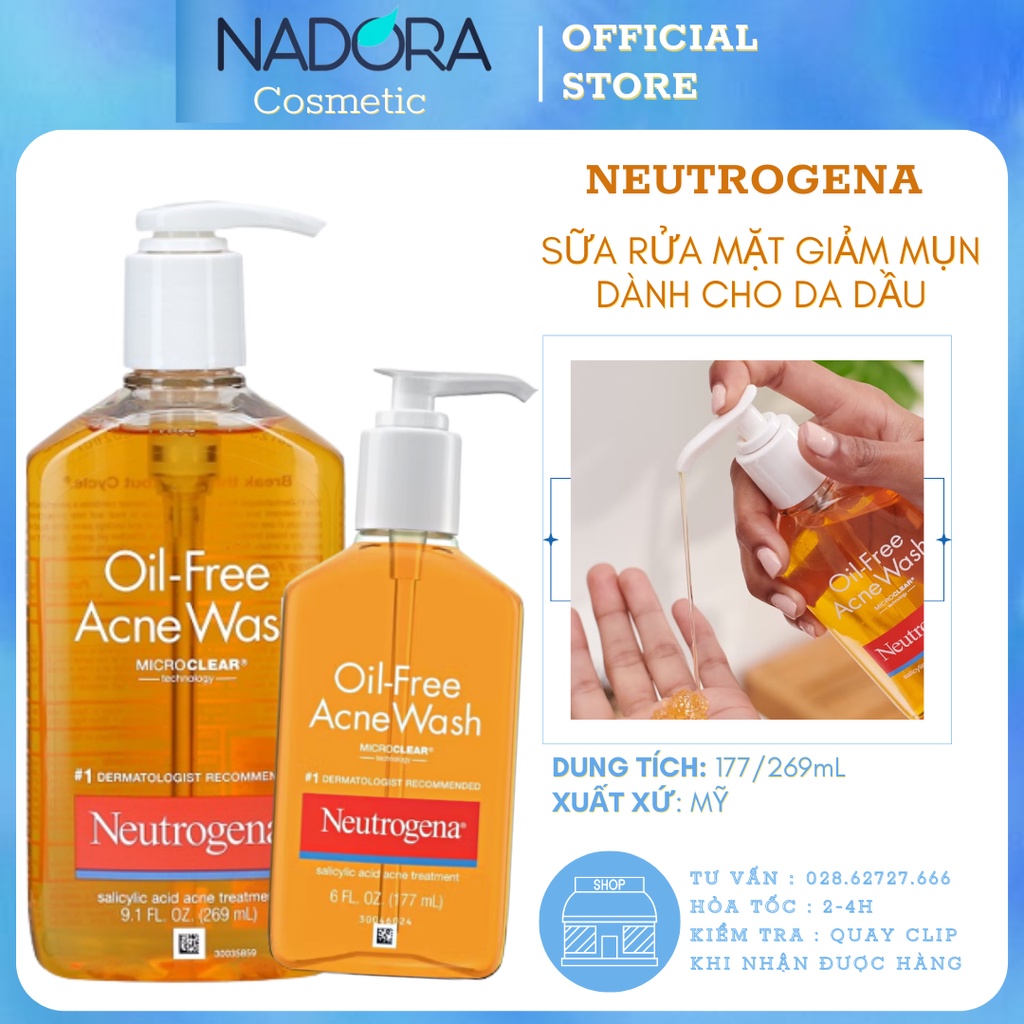 Sữa Rửa Mặt - Neutrogena Oil Free Acne Wash