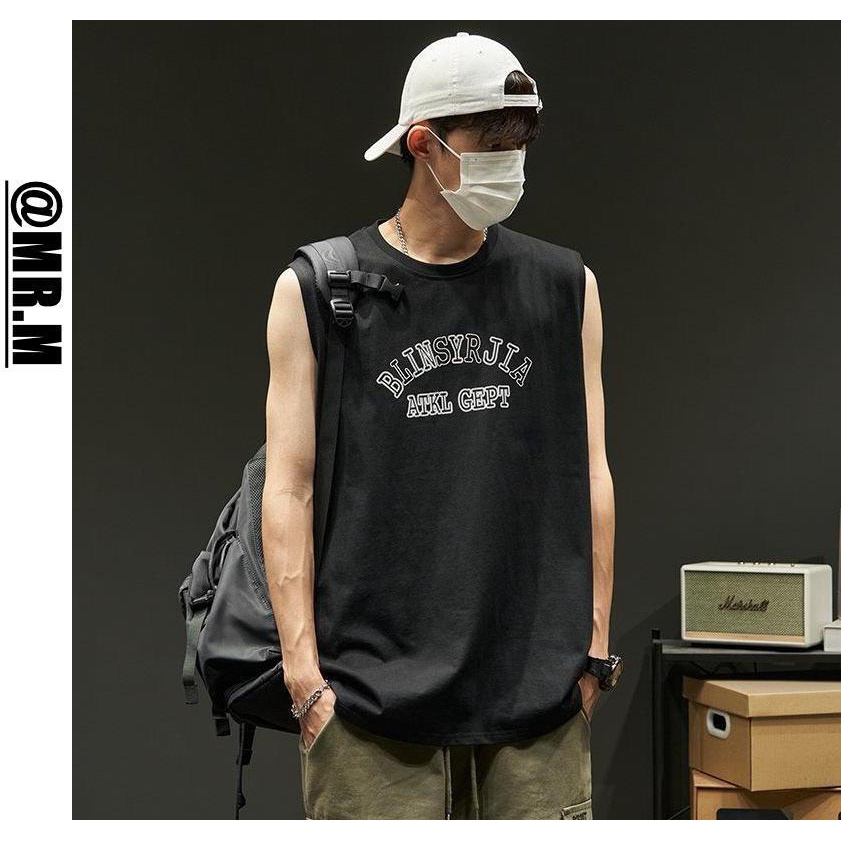 Áo Ba Lỗ Thể Thao Cổ Tròn Dáng Rộng Thời Trang Mùa Hè Dành Cho Nam