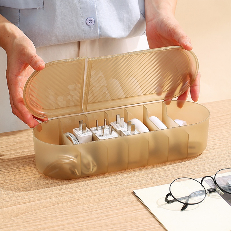 Hộp Trong Mờ Đựng Đồ Dùng Văn Phòng Phẩm Để Bàn Có Vỏ Bọc Chống Bụi / Sắp Xếp Gọn Gàng