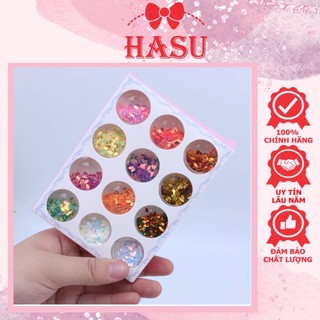 Set trang trí móng hạt gạo 12 màu