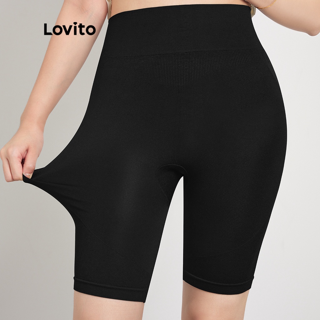 (Vật phẩm thiết yếu) Quần Short Nữ Lưng Cao Màu Trơn Thể Thao