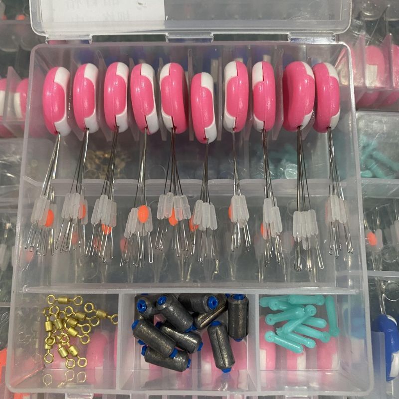 1 Hộp Phụ Kiện Đầy Đủ Làm Trục Thẻo Câu Đơn,Câu Đài Độ Bền Cao☆☆Hộp Phụ Kiện Hồng