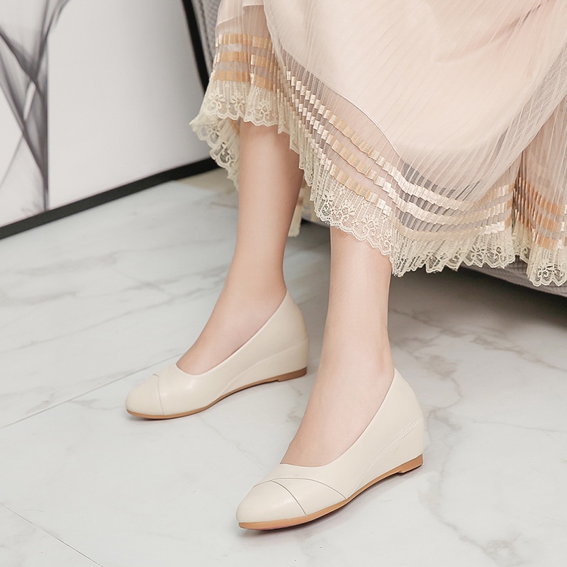 ❤ Giày Búp Bê Da Thật Đế Mềm Khoét pu