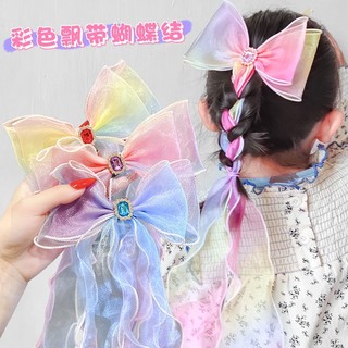 Kẹp tóc thắt nơ kiểu công chúa frozen xinh xắn cho bé gái