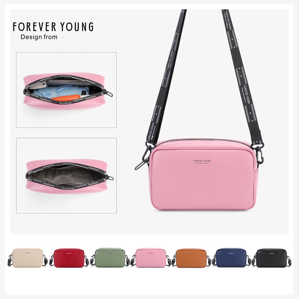 Túi đeo chéo vai FOREVER YOUNG DESIGN FROM PELY cỡ lớn đa năng thời trang tiện lợi