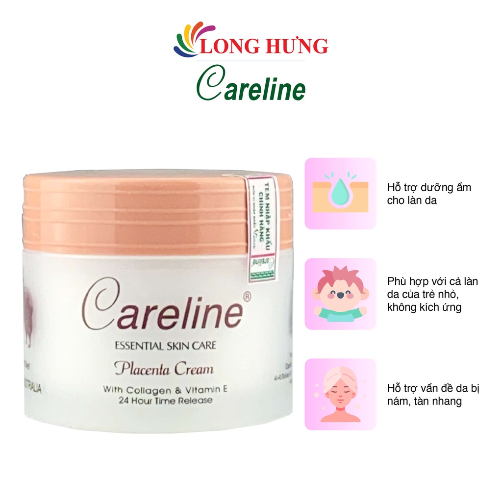 Kem dưỡng ẩm cho da Careline Placenta Cream With Collagen & Vitamin E (100ml)