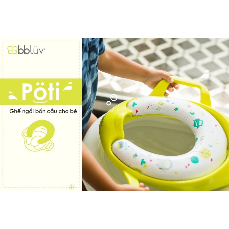 Ghế ngồi bồn cầu cho bé bblüv Pöti, nắp bồn cầu cho bé từ 9 tháng