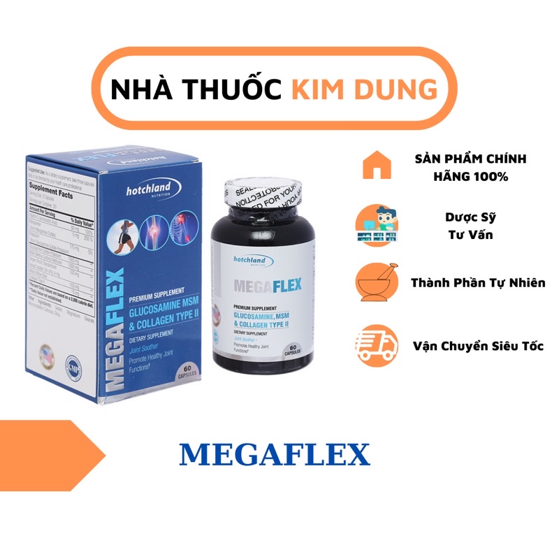 MEGAFLEX HOTCHLAND - Viên Uống Hỗ trợ xương khớp - Nhập Khẩu Từ Mỹ (USA) - Hộp 60 viên