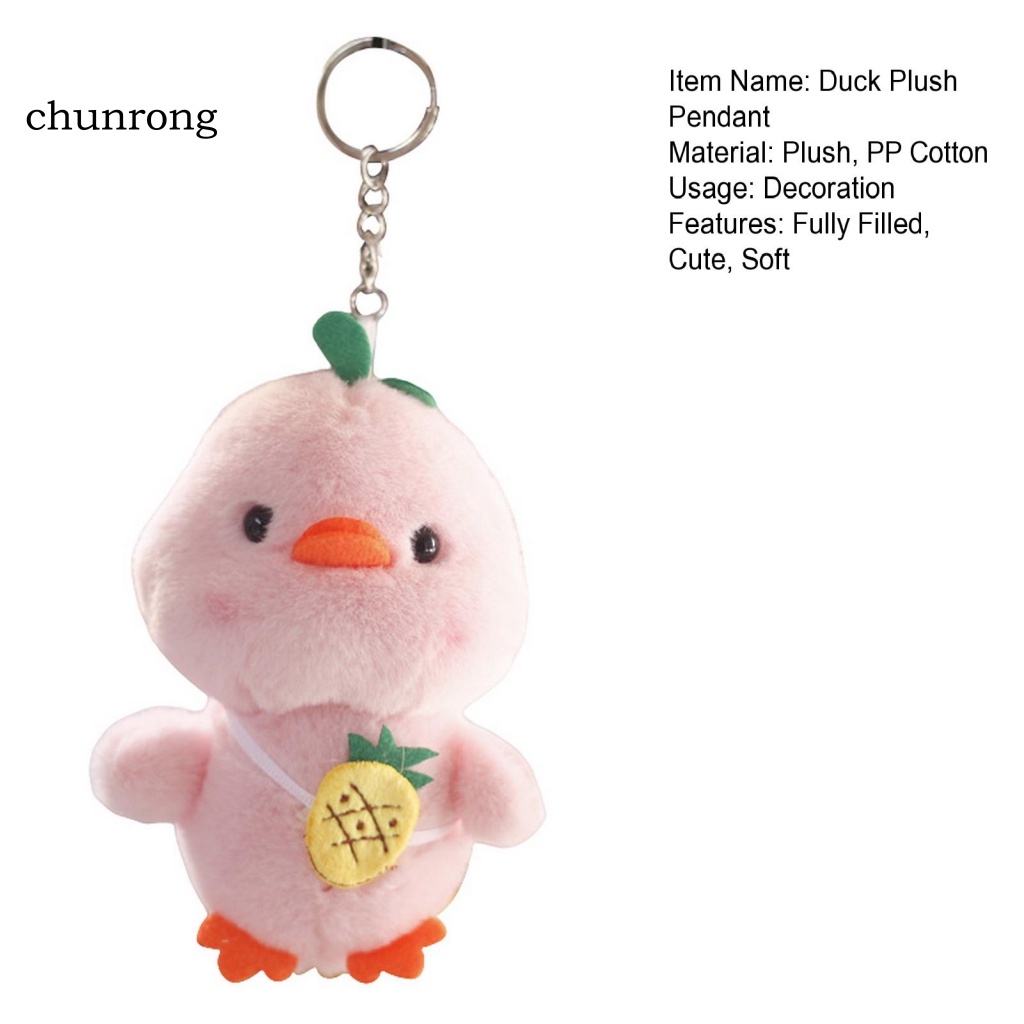 Móc Khóa Hình Vịt Nhồi Bông Hoạt Hình Dễ Thương