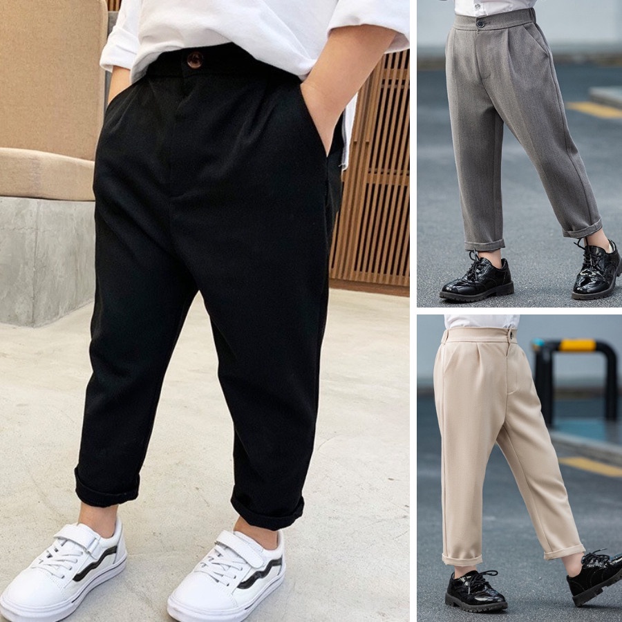 Quần Âu Tây Cho Bé Chất Vải Co Giãn Cho Bé Từ 18-45kg
