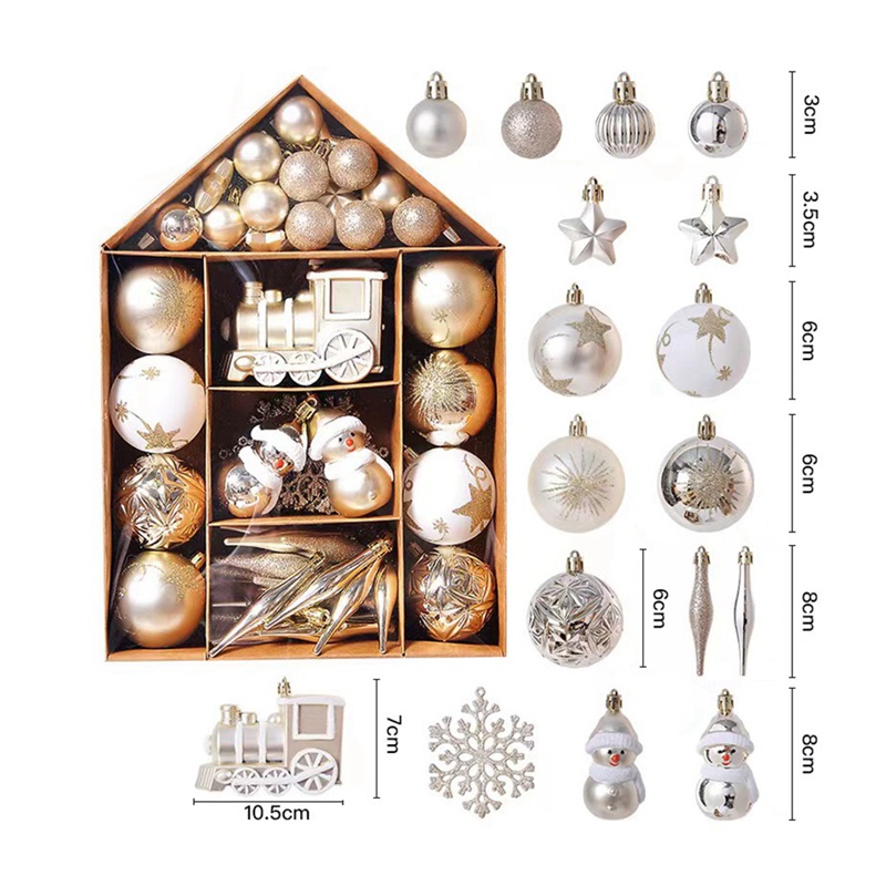 70 Trái Châu Nhựa Mạ Điện Dùng Trang Trí Cây Thông Giáng Sinh