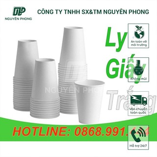 [Bán sỉ - Hoả tốc] 500 Ly giấy trắng 6oz ~ 180ml dùng 1 lần (cốc dùng cho văn phòng, sự kiện)