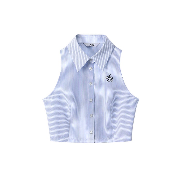 Xiaozhainv Áo Croptop Sát Nách Kẻ Sọc Thiết Kế Quyến Rũ Cho Nữ