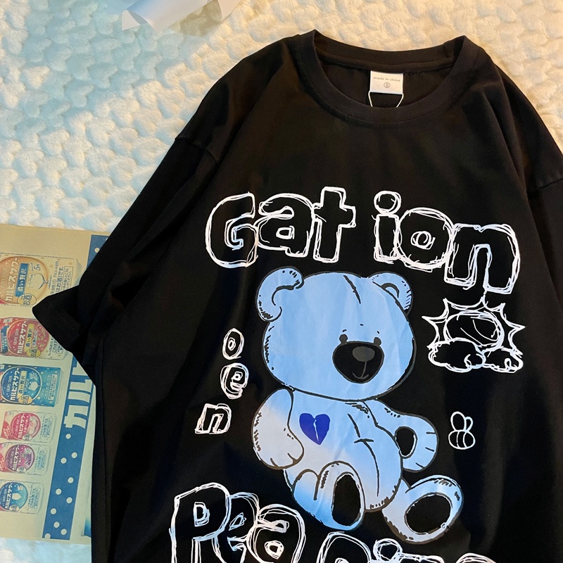 NRVP Áo Thun Tay Ngắn In Hình Thời Trang Đường Phố Hàn Quốc Mới Cho Nữ