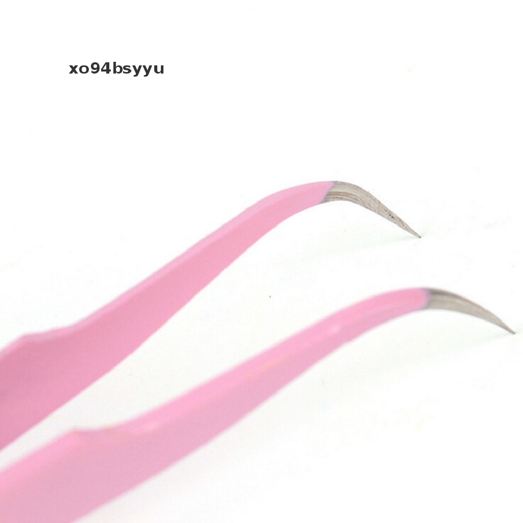 Set 2 Kẹp Uốn Cong Được Bằng Thép + Thẳng xo94bsyyu Dùng Nối Mi / Làm Móng Nghệ Thuật