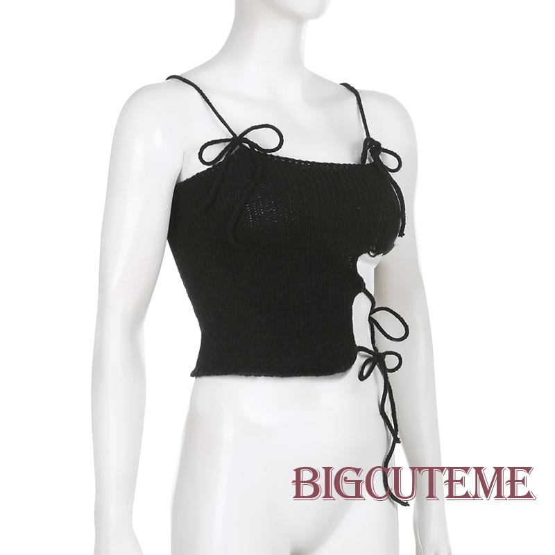 Áo Dệt Kim Sát Nách Hở Lưng Màu Sắc Thời Trang Mùa Hè Cho Nữ