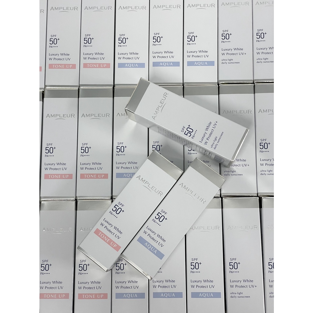 Kem Chống Nắng AMPLEUR Luxury White W Protect SPF 50+ PA++++ 30gr Nhật Bản