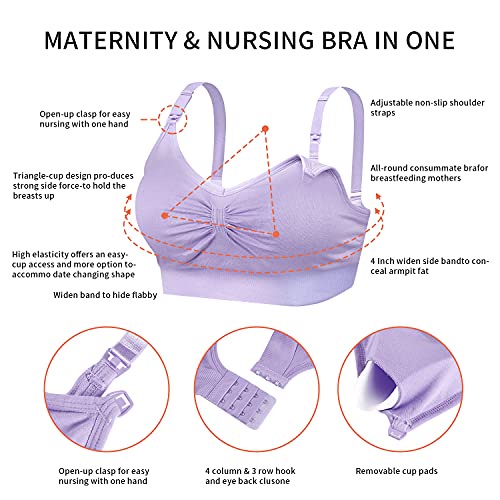 Áo Ngực Không Gọng Không Đường May Có Thể Tháo Rời Cho Mẹ Bầu Chăm Sóc Bé