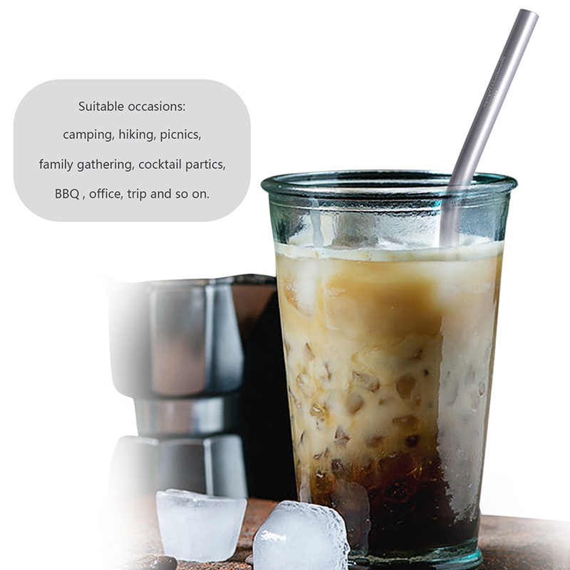 Ống Hút Titan Dạng Cong Siêu Nhẹ Có Thể Tái Sử Dụng