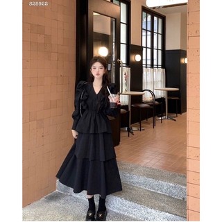 ĐẦM MAXI TẦNG CỔ V
