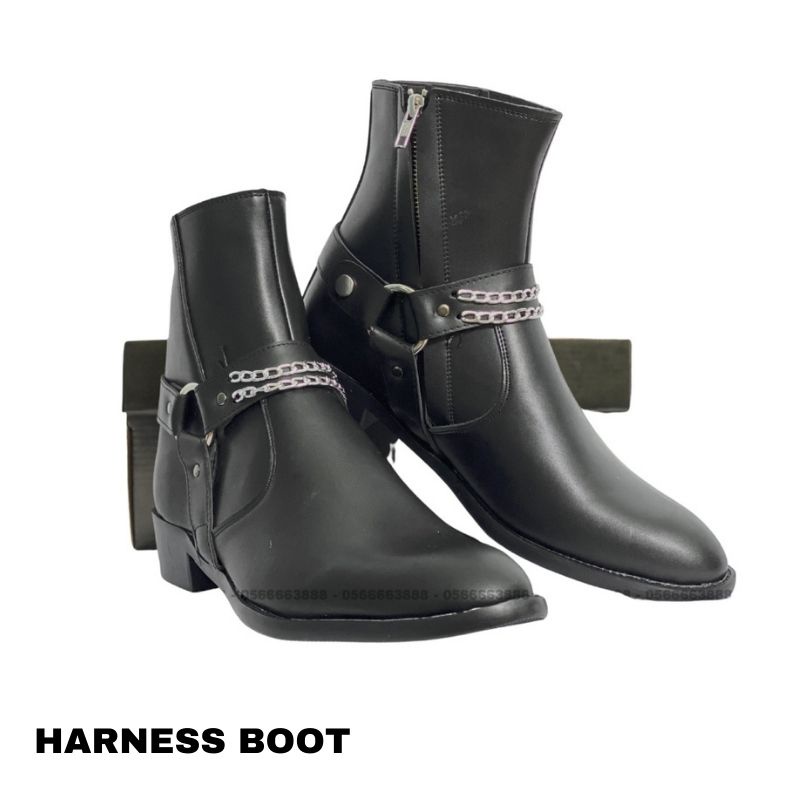 Giày nam Harness Boots kiểu dáng đường phố Hót Nhất. Tặng Phụ Kiện bảo hành 6 tháng