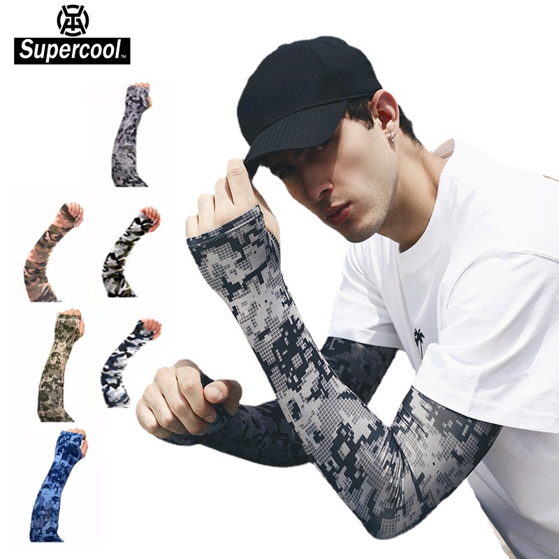 #SupercooL# Ngụy Trang Tay Lụa Lạnh Cặp Găng Băng Chống Nắng Chống Tia UV Thoáng Khí Chất Lượng Cao Thể Thao Nam Nhanh Khô Thể Thao In Chuẩn Form Chạy Bộ Chuyên Phong Cách Màu Sắc Nổi Bật Phụ Kiện Thể Dục Bóng Rổ Bóng Đá Cầu Lông Xe đạp