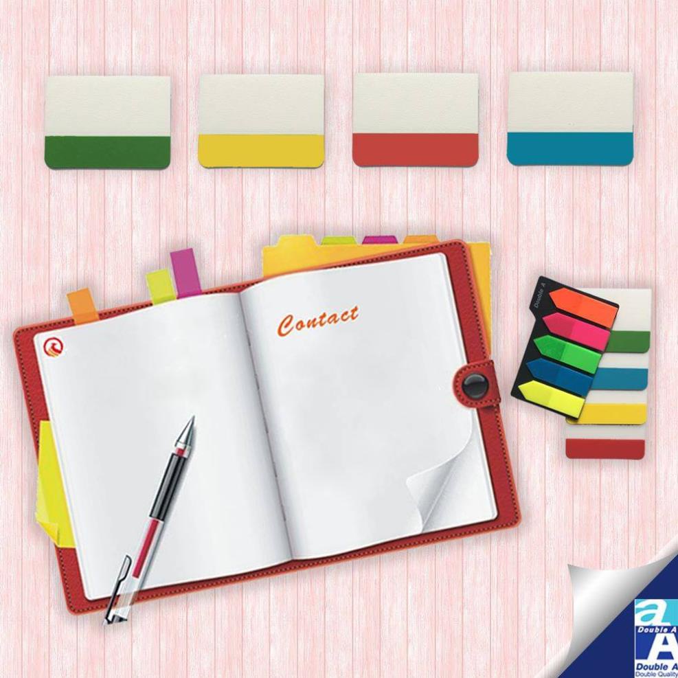 Double A Film Phân Trang 4 màu - Xuất xứ Đài Loan, Chất liệu PP siêu bền, chống thấm nước