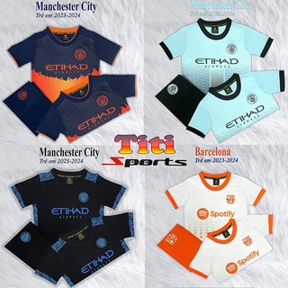 Quần Áo Bóng Đá Trẻ Em ,Đồ Đá Bóng Trẻ Em Sao Việt Mancity Chất Liệu Mềm Mại ,Thoáng Mát Cao Cấp