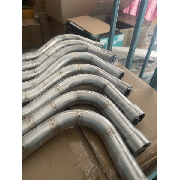 Cổ bô inox 304 mối hàn TiTan size 27 gắn bô zin chuẩn fom đẹp dành cho xe wave/dream/cup...