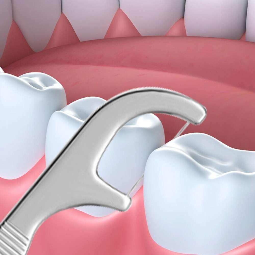 FALLFORBEAUTY Hộp Đựng Tăm Xỉa Răng Đa Năng Bằng Thép Không Gỉ Kèm Móc Khóa Tiện Lợi Giá Đỡ